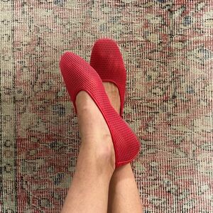 Ann Taylor Red Mesh Flats